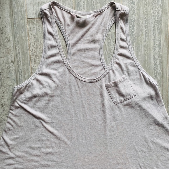Athleta Cotton Tank Top RacerBack Long Side Yogini - Picture 7 of 15